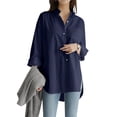thumbnail image 5 of ZANZEA Women Office Long Sleeve Buttons Front Turn Down Collar Shirt Blouse, 5 of 11