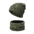 thumbnail image 3 of Babysbule Hats for Women Winter Men And Women Fashion Solid Color Outdoor Warm Frenulum Knitted Hat Scarf Glove Set, 3 of 8