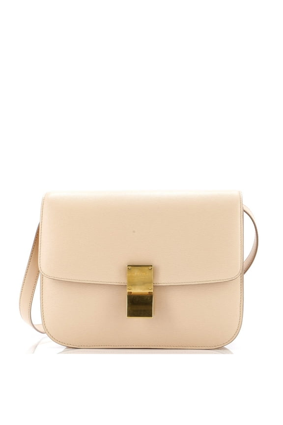 Pre-Owned CELINE Classic Box Bag Grainy Leather Medium By Rebag