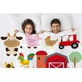 thumbnail image 2 of Cartoon Animals Throw Blanket Cute Farm Animals Pig Cow Horse Sheep Goat Hen Rooster and Barn Decorative Soft Warm Cozy Flannel Plush Throws Blankets for Baby Toddler Dog Cat 30 X 40 Inch, 2 of 6