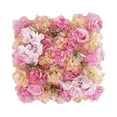 thumbnail image 2 of Panel de pared de flores artificiales, fondo floral para decoración de bodas. Rosa, 2 of 9
