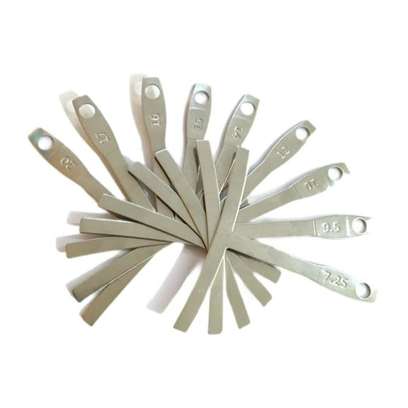 9 Pcs Understring Radius Gauge Luthier Tools Setup Tool Stainless Steel for Guitar Bass Bridge Saddle Adjustments
