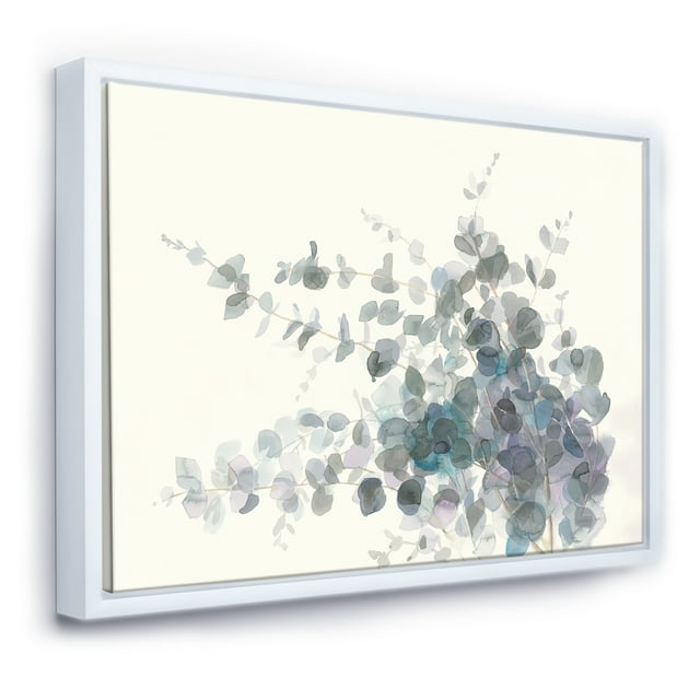 Fleur Aquarelle Grise II - Toile Encadrée Traditionnelle