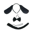 thumbnail image 3 of Diadema para perro jinwen 3 piezas pajarita cola suministros de decoración para fiestas kit de disfraces elegantes Negro, 3 of 8