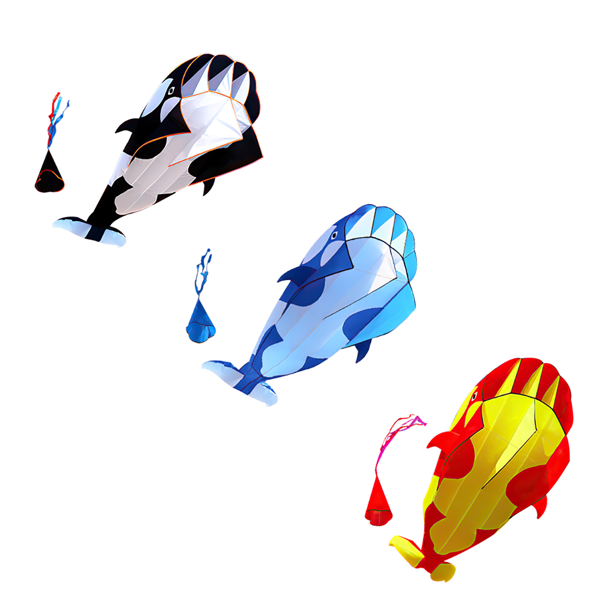 Private Jungle RED&BLACK&BLUE 3D Cartoon Kite Frameless Soft Parafoil Whale Family Outdoor Sports Toy Children Private Jungle RED&BLACK&BLUE 3D Cartoon Kite Frameless Soft Parafoil Whale Family Outdoor Sports Toy Children