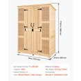 thumbnail image 5 of KFFKFF Exterior Storage Unit, Large-Scale Wood-Based Outdoor Storage Facility with Water-Resistant Ceiling and Metallic Structure, Twin Secure Doors Yard Equipment Shelter Storage Home Cabinet, 5 of 9