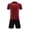 Red, variant on Toddler Boys Sport Sets Breathable Short Sleeve T Shirt Shorts Mesh 2 Piece Football Training Uniform Jogging Tracksuit