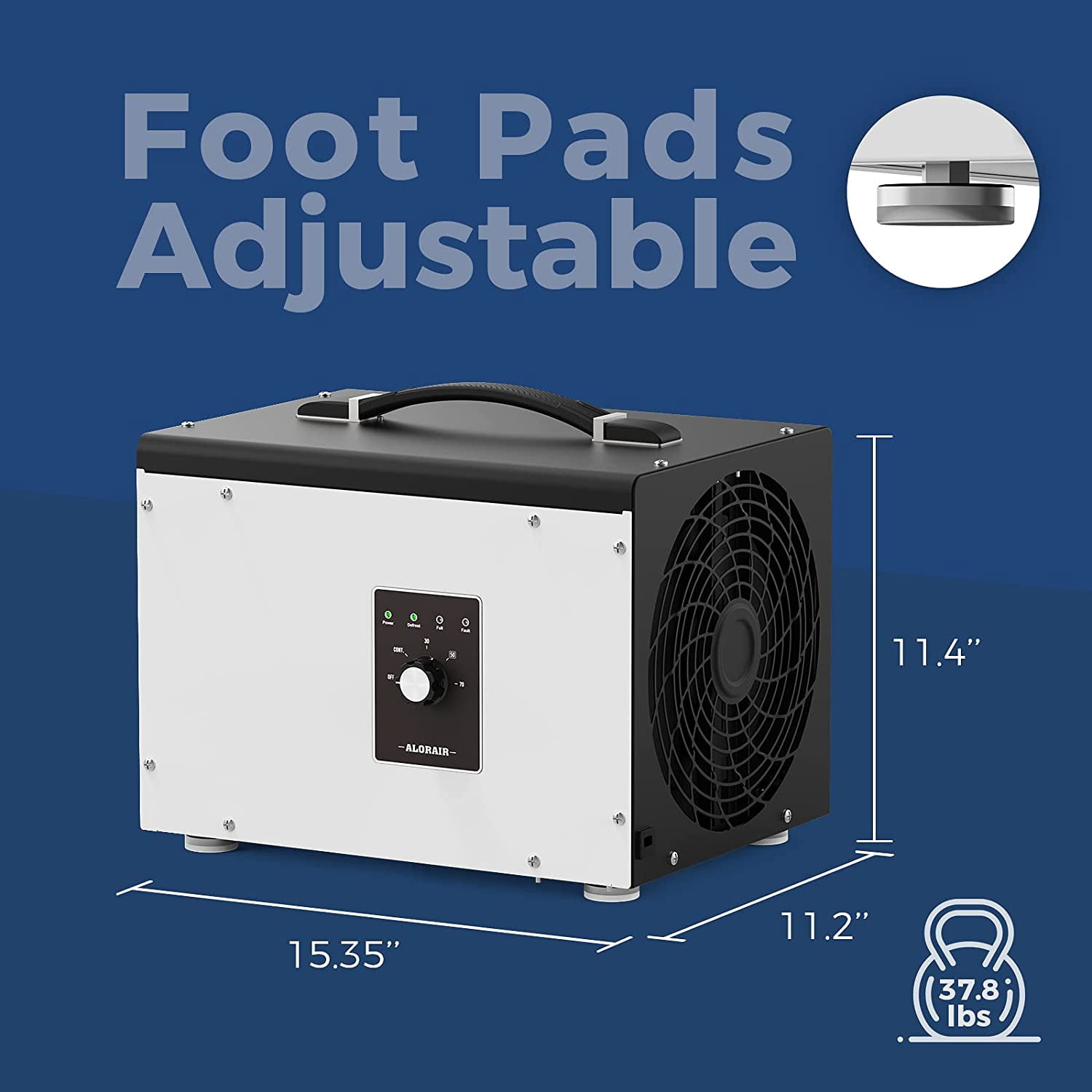 ALORAIR 70 PPD Crawl Space Dehumidifier, Crawlspace Dehumidifiers Commercial Dehu for Home and Basements, Compact, Portable, Auto Defrost, Memory Starting, cETL, 5 Years Warranty
