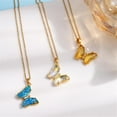thumbnail image 5 of Butterfly Crystal Necklace for Women Sparkly Butterfies Birthston Choker Necklaces Elgant Colorful Gemstone Butterfly Pendant Necklace Dainty Gold Butterfly Necklaces Cubic Zirconia Jewelry Gifts, 5 of 13