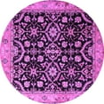 thumbnail image 1 of Ahgly Company Indoor Round Persian Purple Traditional Area Rugs, 6' Round, 1 of 4