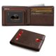 thumbnail image 1 of Cartera RUNBOX Slim de piel con bloqueo RFID, color café, para hombre, 1 of 6