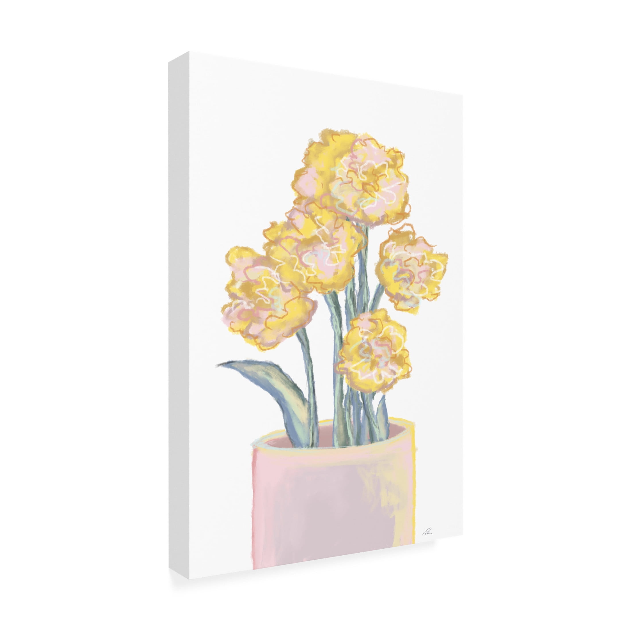 Trademark Fine Art Pictufy Studio Yellow Flowers Canvas Wall Art