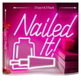 thumbnail image 3 of Letrero De Neón Nailed It Con Luz LED Regulable Para Frasco De Esmalte De Uñas Para Salones De Uñas, Barberías, Tiendas De Belleza Y Decoración 37cmx33cm, 3 of 7