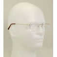 thumbnail image 5 of 3 Pairs Super Lightweight Slim Sleek Full Rimless Reading Glasses Metal Frame- Rectangular Anti Blue Blocker UV Protection Reader Clear Lens 0.00, 5 of 6
