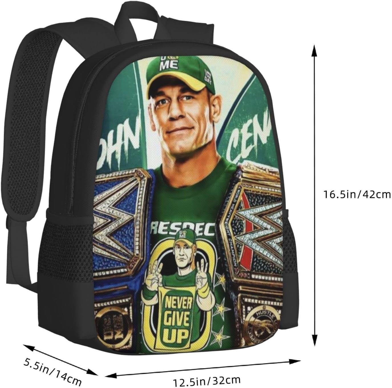 Wrestler John Cena Backpack Casual Large Capacity Laptop Schoolbag Wrestling Fans Birthday Gift