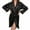 Z-Black1, variant on Womens Robe Satin Medium Sleeve Satin Imitation Silk Cardigan Bathrobe Casual Daily Housecoat Nightwear Nightgowns
