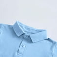 thumbnail image 5 of Eltusu Boys Polo Shirts, Pullover Soft Short Sleeve Two Pieces Collar Shirts Light Blue Size 4-5 T, 5 of 7