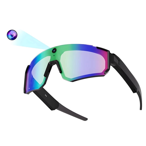 GJX Bluetooth Glasses for Women and Men,Real-Time Translation Smart Glasses,IP54 Waterproof AI Glasses,Camera Glasses with Voice Calling for Skiing,Cycling,Hiking