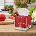 thumbnail image 3 of ZIABUTLE Christmas Tree Tissue Boxes Covers Square Snowflakes Leather Tissue Holders for Decoration Lightweight Tissue Box Cover Case Easy to Clean Paper Towel Box Cover, 3 of 7