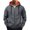 Dark Gray # Mens Shirts, variant on Mens Long Sleeve Sweatshirts Fashion Winter Zipper Workout Pockets Hoodie Stylish Plain Tops for Men Hooded