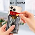thumbnail image 4 of WIRESTER Leather Magnetic Card Holder Wallet for MagSafe, Cute Stick-On Phone Accessory Compatible with iPhone 17/16/15/14/13/12 Series – Retro Clear Cassette Tape Pop Songs, 4 of 6
