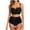 Black Swimsuits, variant on High Waisted Bikinis for Women Push Up Bathing Suit Full Coverage Swim Top Stretch Bodycon Swimwear