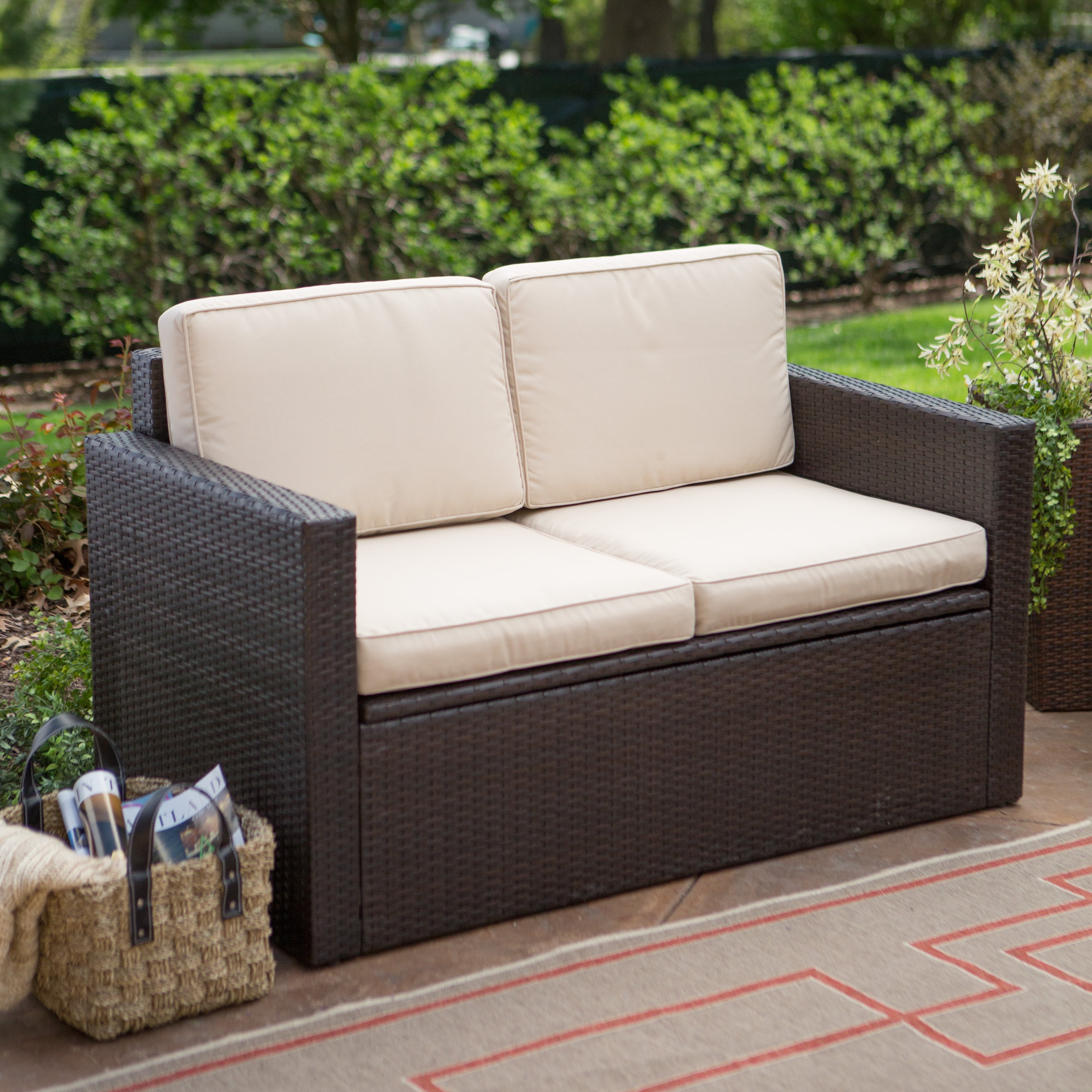 C Coast Berea Wicker 2 Piece Storage Conversation Set