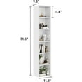 thumbnail image 3 of ANHXN  Bookshelf, White Cube Organizer and Display Shelf with Storage, Stackable Bookcase for Small Space, Wooden Cube Shelf Easy to Match for Living Room, Bedroom, Study Room and Office, 3 of 13