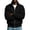 Black, variant on WIZUTIZ Men's Solid Color High Neck Zip Up Sweatshirt Long Sleeve Casual Pullover Top