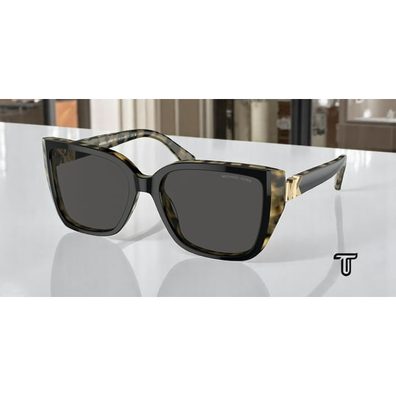 MICHAEL KORS MK2199 395087 Acadia Blk Amber Tortoise Grey 57 Women's Sunglasses