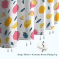 thumbnail image 6 of Yellow Pink Lemon Fruit Leaves White Pattern Shower Curtain 36"x72" ,Bathroom Decorative Shower Curtains Set with 12 Hooks,Modern Waterproof Washable Shower Curtain, 6 of 6