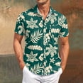 thumbnail image 2 of Yiaimeir Men's Vintage Button Down Bowling Shirts Short Sleeve Summer Beach Shirt，Size M-3XL, 2 of 5