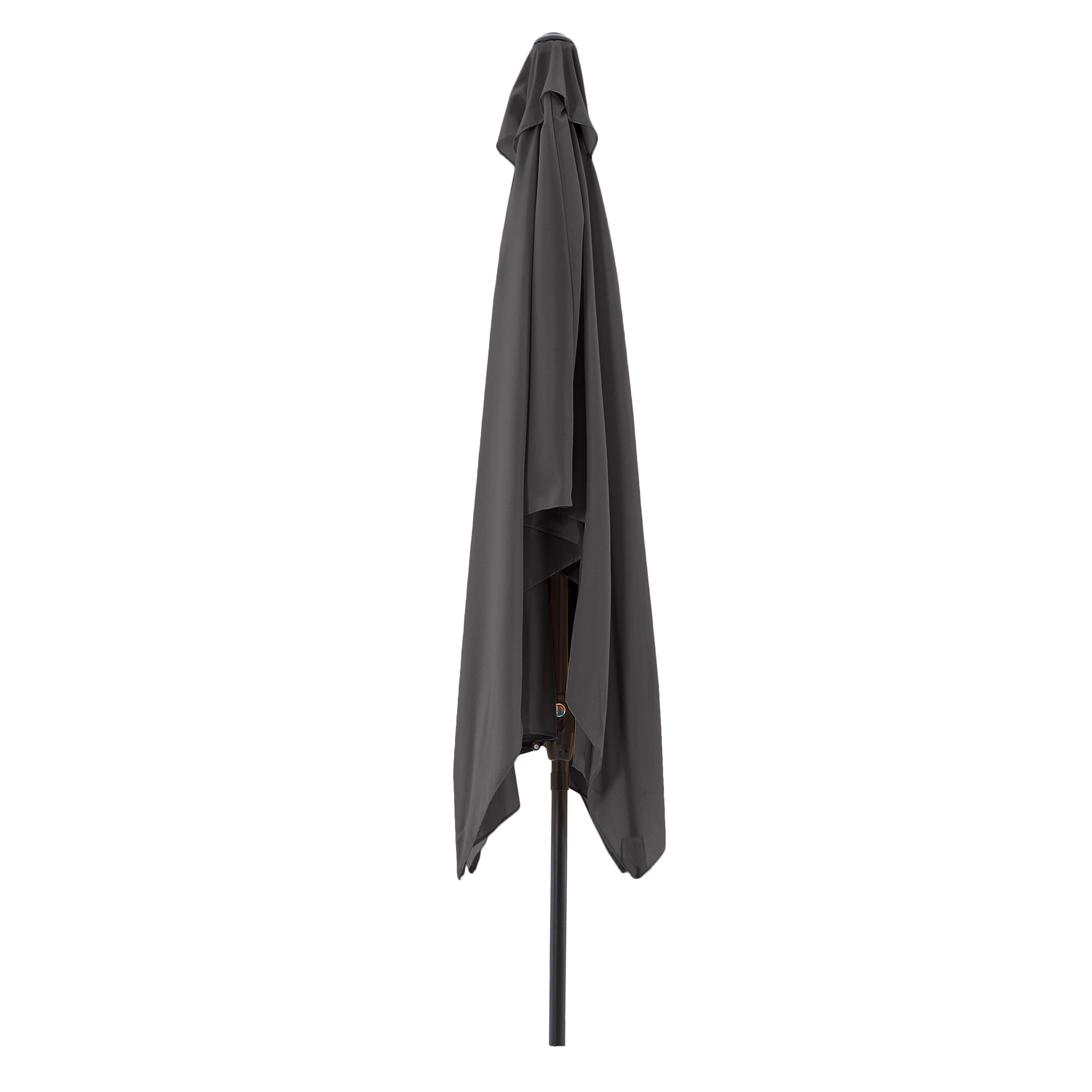 Pure Garden 10’ Rectangular Patio Umbrella with Push Button Tilt, Gray