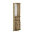 thumbnail image 4 of We Have Furniture Corner Bar Cabinet Rialto, Three Shelves, Macadamia Finish, 4 of 5