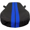 thumbnail image 4 of C7 Corvette Ultraguard Plus Car Cover - Indoor/Outdoor Protection Water Resistant 300 Denier : C7 Stingray, Z51, Z06 - Custom FIT for 2014-2019 Corvettes Black with Blue Stripes, 4 of 7