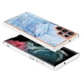 thumbnail image 3 of Designed for Samsung Galaxy S24 Ultra Marble Case, Ultra Thin Girls Women Plating Marble Designed Flexible Soft TPU IMD Marble Protective Case Cover for Samsung Galaxy S24 Ultra - Blue, 3 of 8