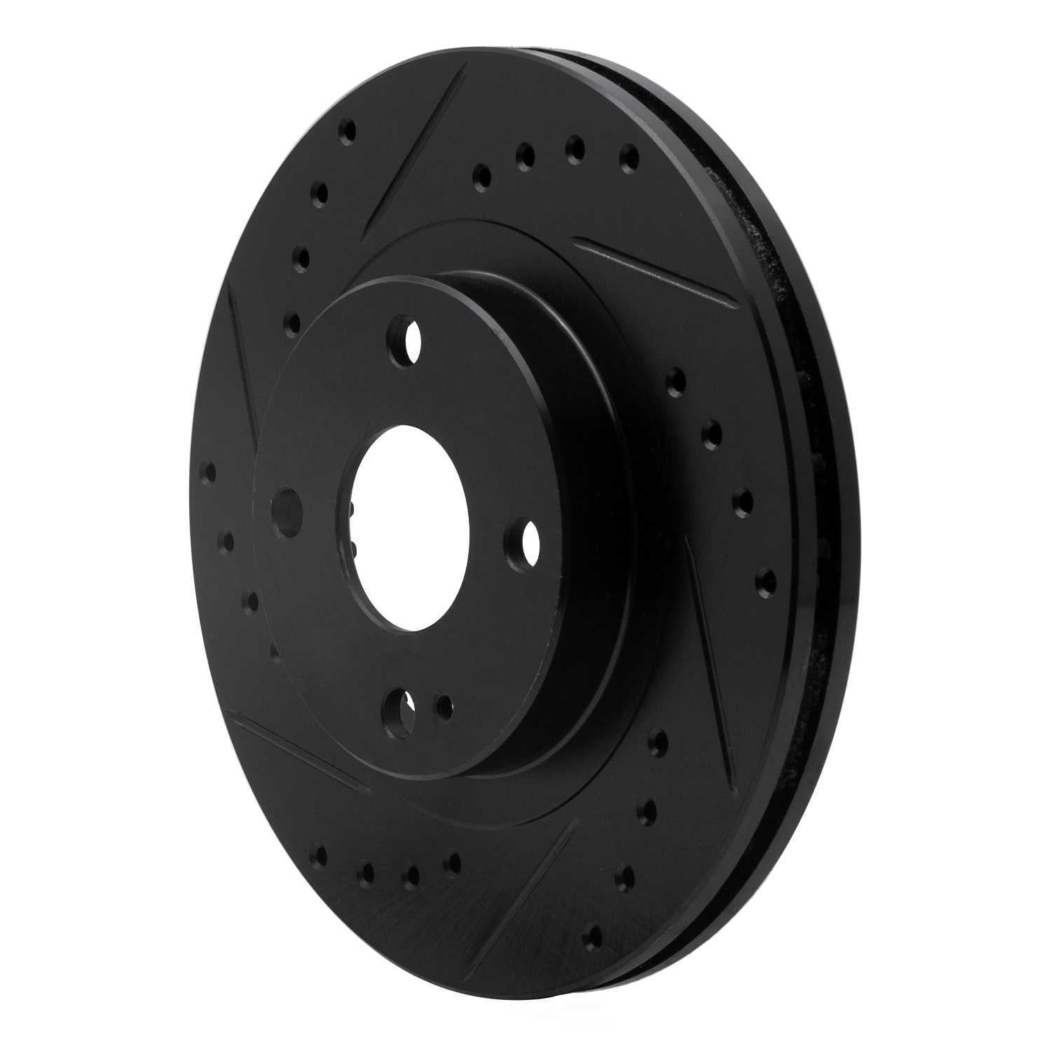 Dynamic Friction Company 633-80034L DFC Brake Rotor - Drilled And Slotted - Black