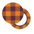 thumbnail image 3 of Round Bar Stool Seat Covers, Fall Buffalo Plaid Elastic Round Chair Cover Stool Seat Slipcover Bar Stool Cushions Round Pad for 12-14 inch, 3 of 7