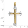 thumbnail image 2 of Auriga Fine Jewelry 14K Two-tone Gold Polished Cross Charm for Women (Length - 29.8 mm), 2 of 6
