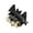 Black, variant on 1 Pc Halloween Bat Style Hair Clips Hairdo Clip for Women 1.97" Length Red