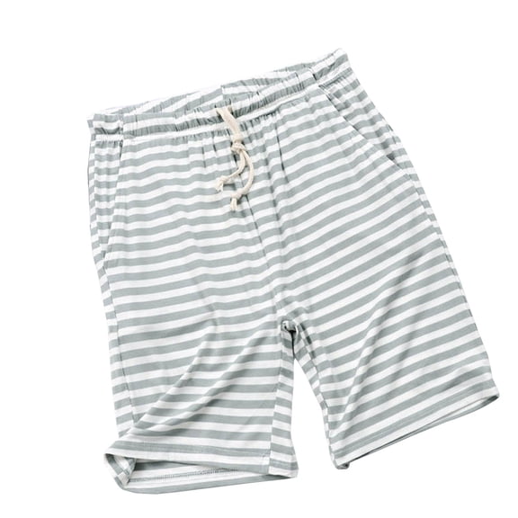 UAMVSH Pajama Shorts for Women Modal Stripe Printed Drawstring Lounge Shorts Soft Elastic Waist Pockets Sleep Bottoms