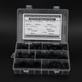 thumbnail image 1 of 150 X M4 X 16mm Screws R-Type Cable Clips Self-Tapping Screws Set Plastic Black Management Of Various Cables Air Conditioning, 1 of 8