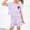 Purple, variant on Cethrio Girls Casual Outfit Sets, Stripe Short Sleeve 2 Piece T-shirts and Shorts Sets Pink Size 10