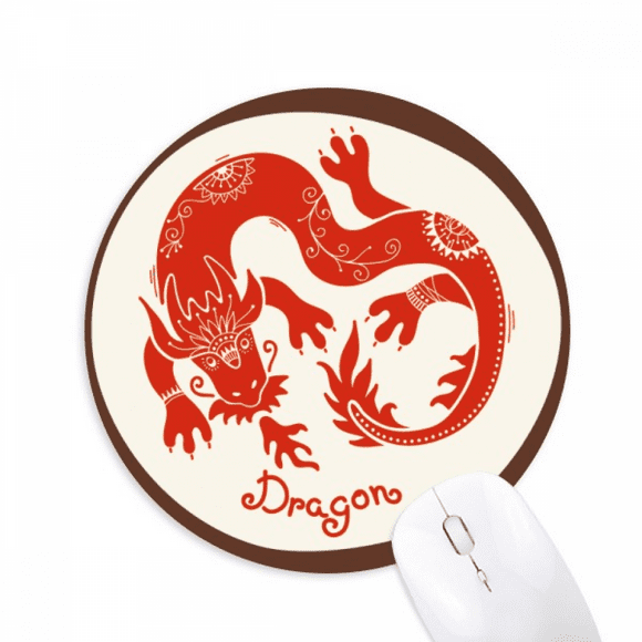 Year Of Dragon Animal China Zodiac Red Mouse Pad Comfortable Game Office Mat