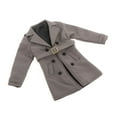 thumbnail image 2 of Kokiya 1/12 Scale Figure Trench Coat Double Breasted Long Trench Coat with Belt for 6'' Gray, 2 of 9
