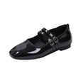 thumbnail image 2 of Willtoo Women’s Mary Jane Flats, Double Buckle Strap Square Toe Casual Dress Shoes Lightweight Low‑Heel Ballet Flats Dress Daily Wear Walking Shoes, 2 of 5