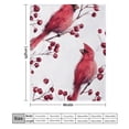 thumbnail image 2 of RKSupls Christmas Throw Blanket,Soft Warm Flannel Red Cardinal Blanket Gift for Christmas Home Bed Sofa Couch Decor,50x60 in, 2 of 9