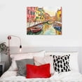 thumbnail image 4 of PIKWEEK Burano Island Venice Italy City Canvas Wall Art Print Italy Popular City Wall Art City illustration Watercolor painting 20x16in, 4 of 4