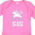 thumbnail image 3 of Inktastic My Aunt Loves Me Unicorn Girls Long Sleeve Baby Bodysuit, 3 of 4