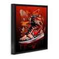 thumbnail image 2 of Stupell Industries Modern Shades Of Red Sneaker Black Floating Frame Canvas Art, 18 x 18, by Creative Studio, 2 of 8